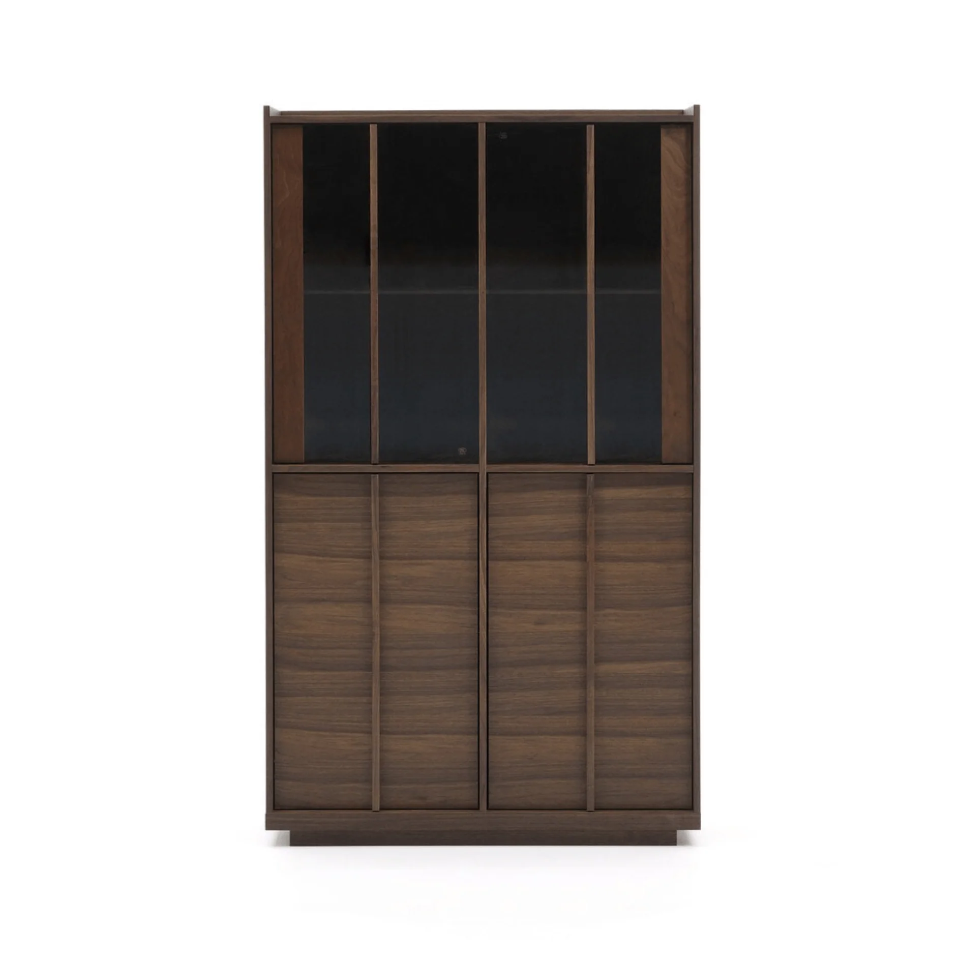 Mid-Century Walnut brown Walnut Storage Cabinet with Storage for Living Room