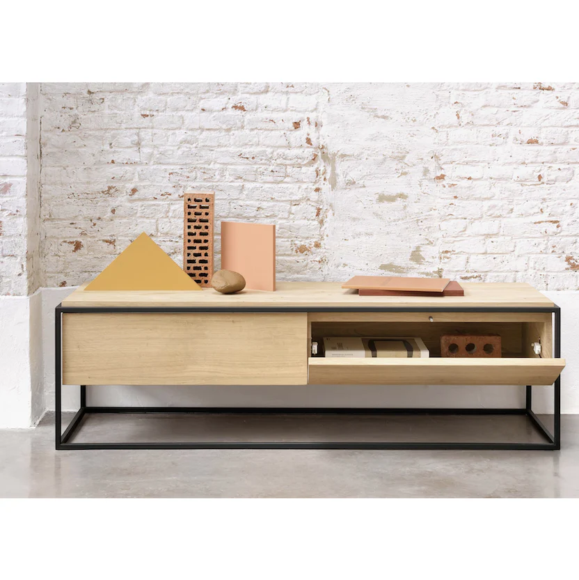 Modern Oak Oak Entertainment Cabinet for Living Room