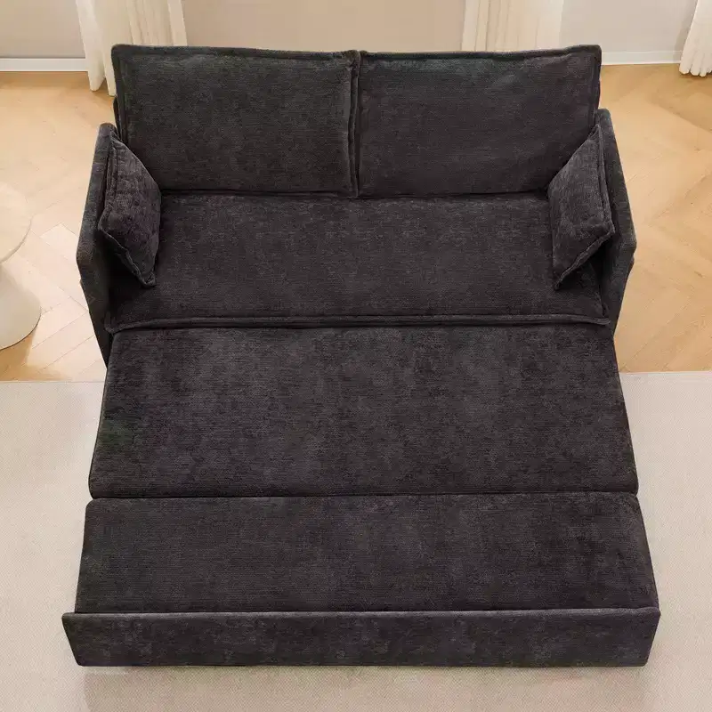 Whisen Pull Out Sofa Bed, Convertible Sleeper Sofa Couch with Side Storage and USB/C-TYPE Charging Ports