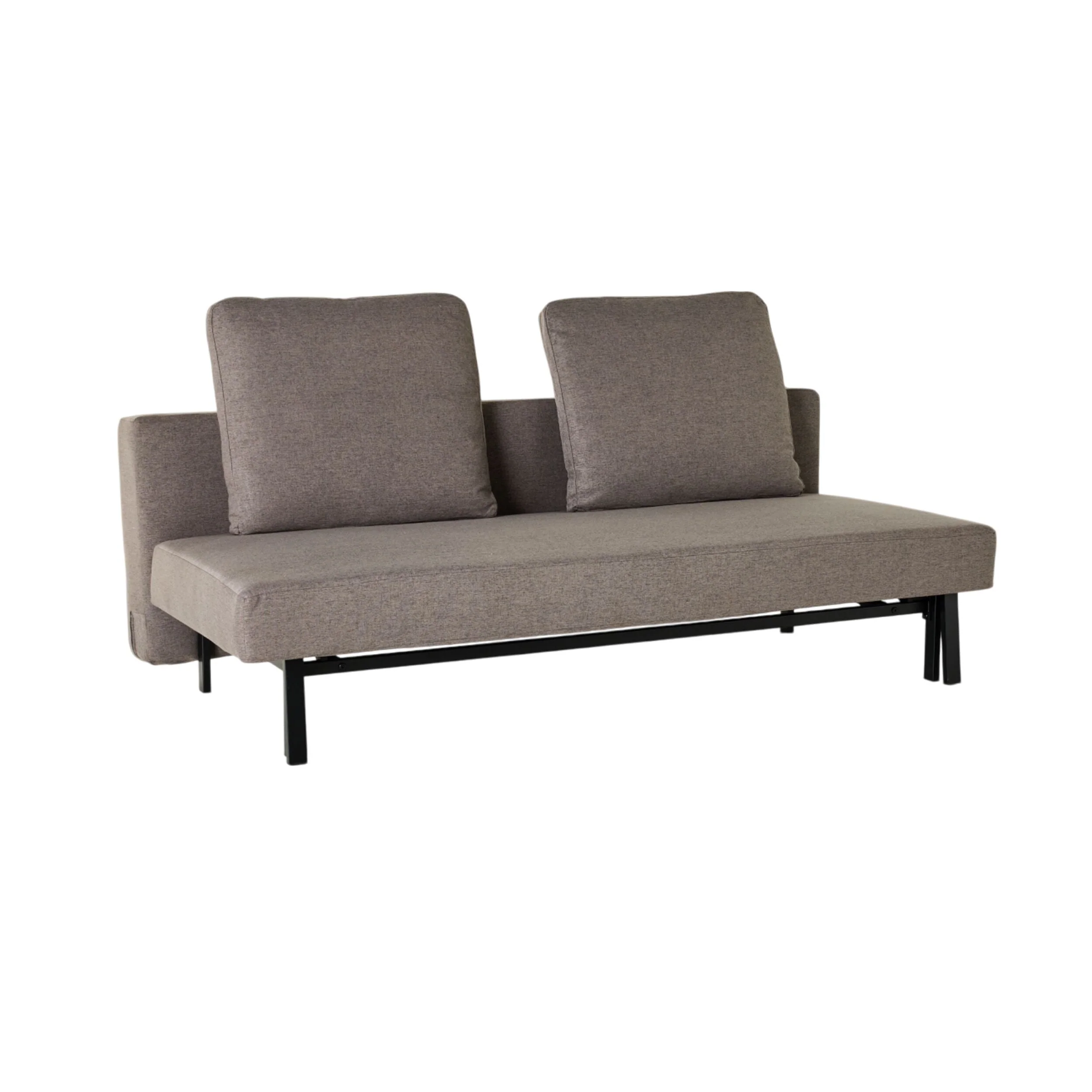 Flip-Down Sofa Bed Pebble Grey Polyester