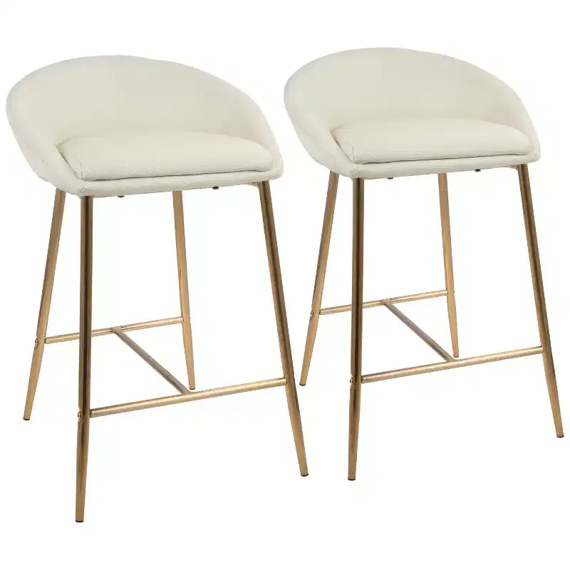 Set of 2 26 Matisse Glam Counter Height Barstools - LumiSource