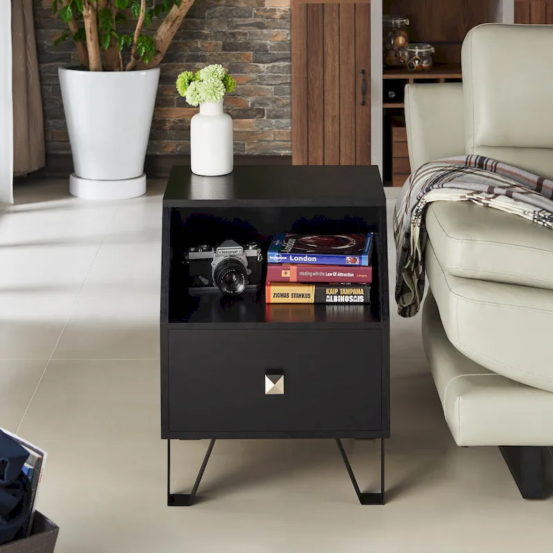Kara Contemporary 16-inch 1-Shelf Side Table by Furniture of America