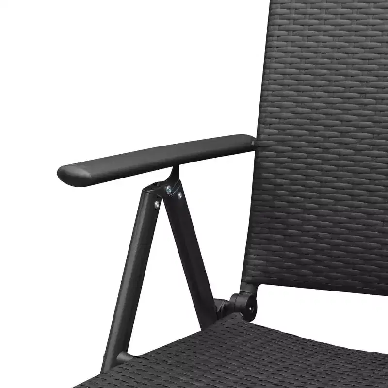 vidaXL Garden Chair Set of 2 PE rattan, aluminum Standard