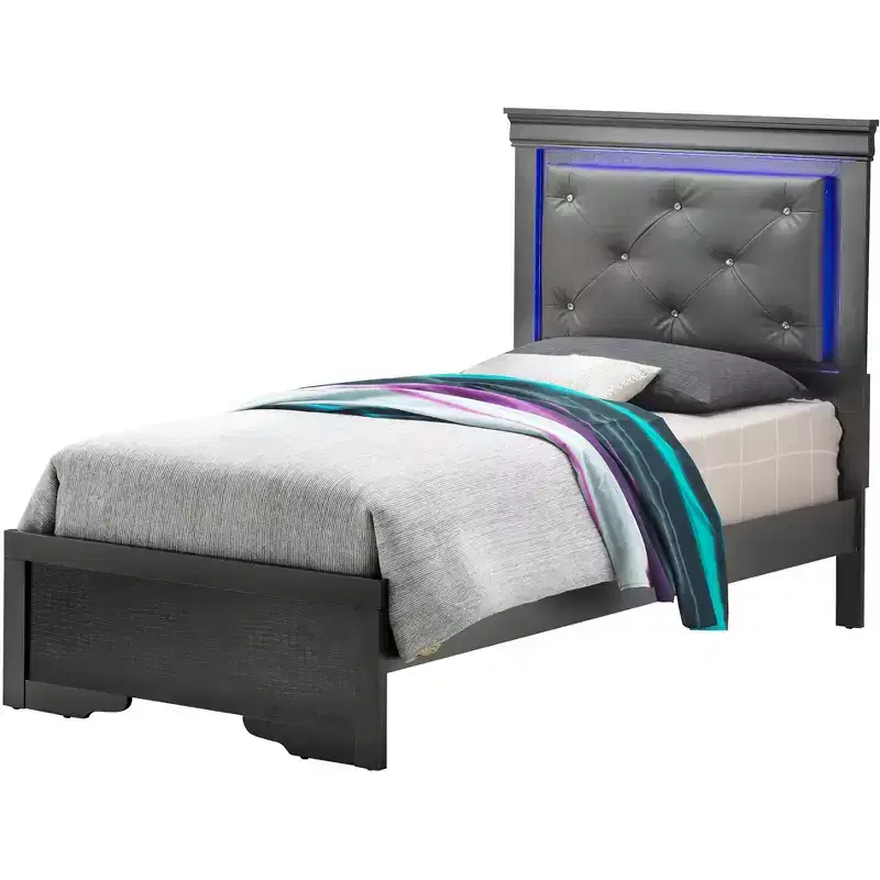 Passion Furniture Lorana and Twin Panel Beds