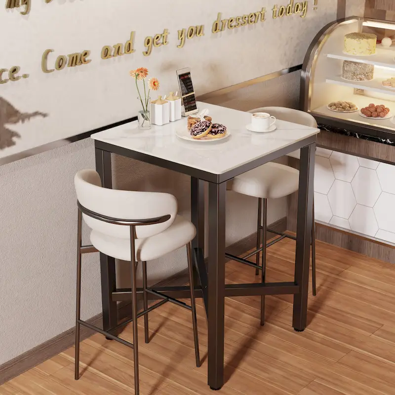 Bar Height 41.4 Dining Table - 27.55x27.55x41.4 inch