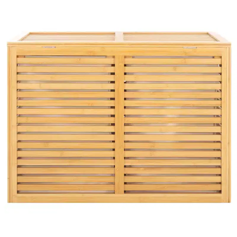 Lahiri 2 Compartment Laundry Basket with Liner - STG1904 - Natural/Beige - Safavieh