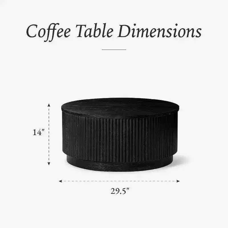 Maven Lane Dallas Modern Round Wooden Coffee Table 30
