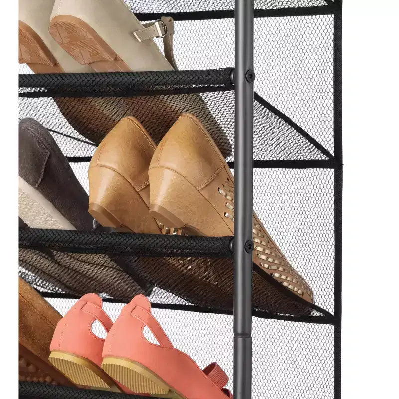 Whitmor 36 Pair Over The Door Shoe Rack Black