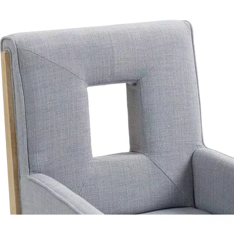 Meridian Furniture,Gwendolyn Linen Textured Fabric Dining Arm Chair