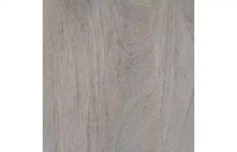 Royal Hampton 12 Inch Round Side End Table, Turned Pedestal Base, Beige Mango Wood in Natural Brown Finish