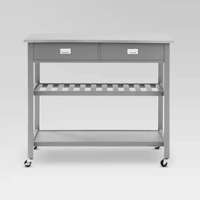 Chloe Stainless Steel Top Kitchen Island Cart - Crosley