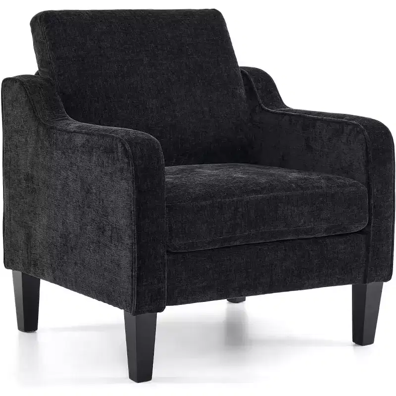 Accent Chair for Living Room, Reading Chair, Mid Century Modern Chair, Soft Chenille Upholstered Arm Chair, Comfy Side Chair