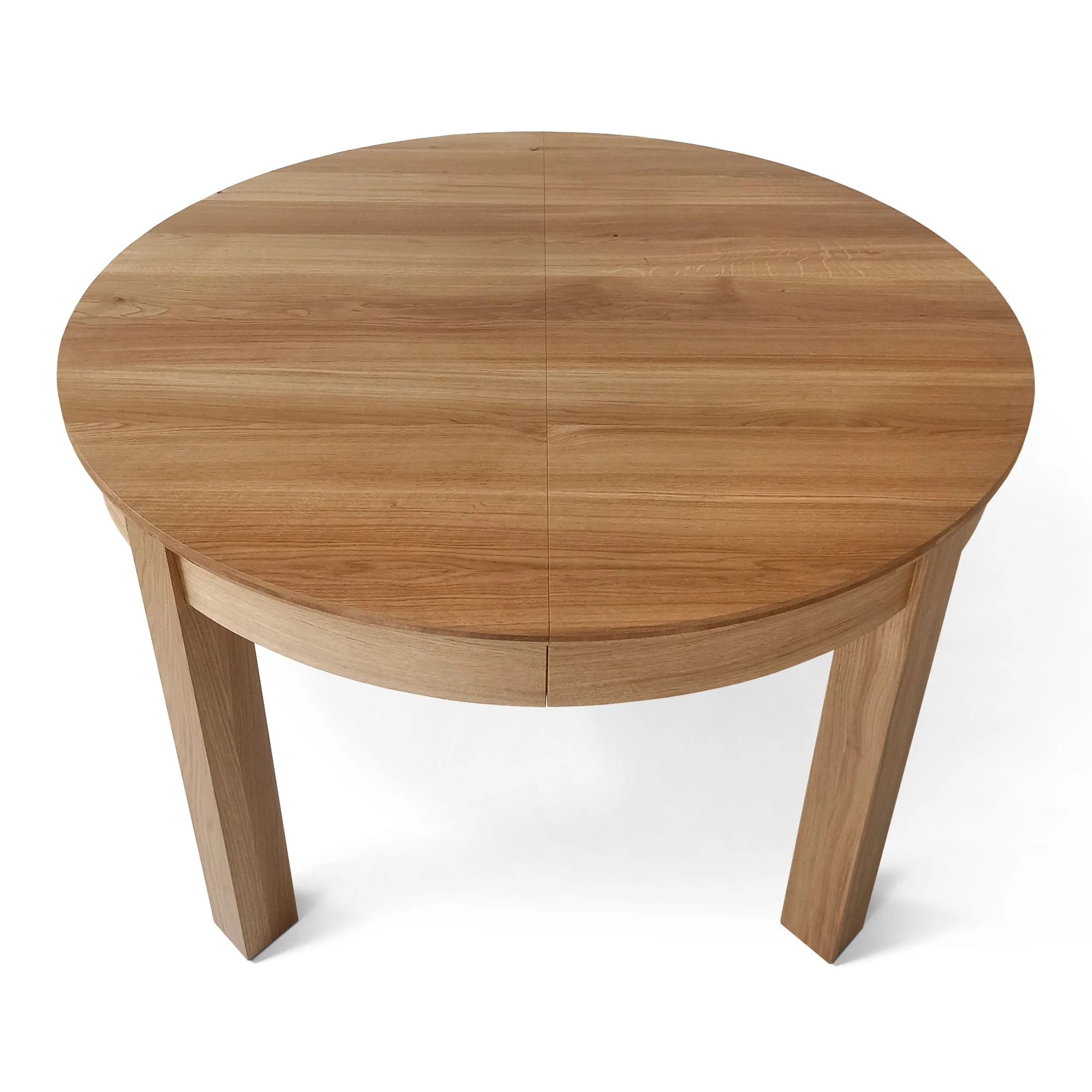 Dining Table Self Storing Leaf - The table - crafted either from solid oak or veneer - embodies classic charm and durability - Its round
