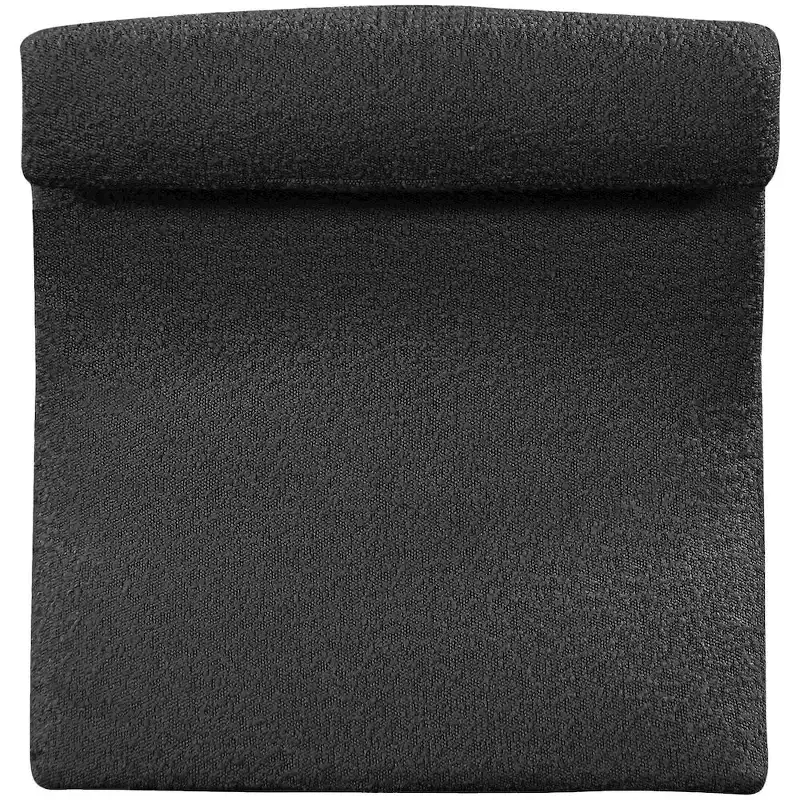 Boucle Fabric Accent Chair, Curved Contemporary Design, Black