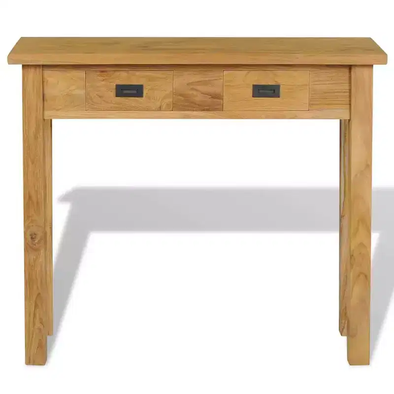 vidaXL Console Table Solid Teak 35.4x11.8x31.5