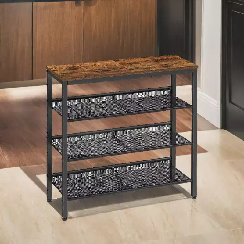Shoe Rack, 5-Tier Shoe Storage Organizer, for Entryway, decorative shoe rack