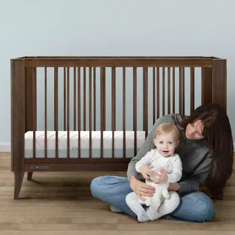 Delta Children Night Sky 2-Stage Crib and Toddler Mattress - Greenguard Gold Certified, CertiPUR-US Certified Foam - Gray