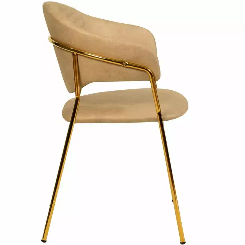 Upholstered Dining Chair Set of 2 Velvet Camelback Stainless Steel Legs 330 lbs