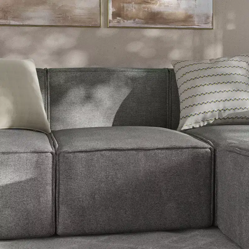 Flash Furniture Bridgetown Luxury Modular Sectional Sofa, Armless Center Seat