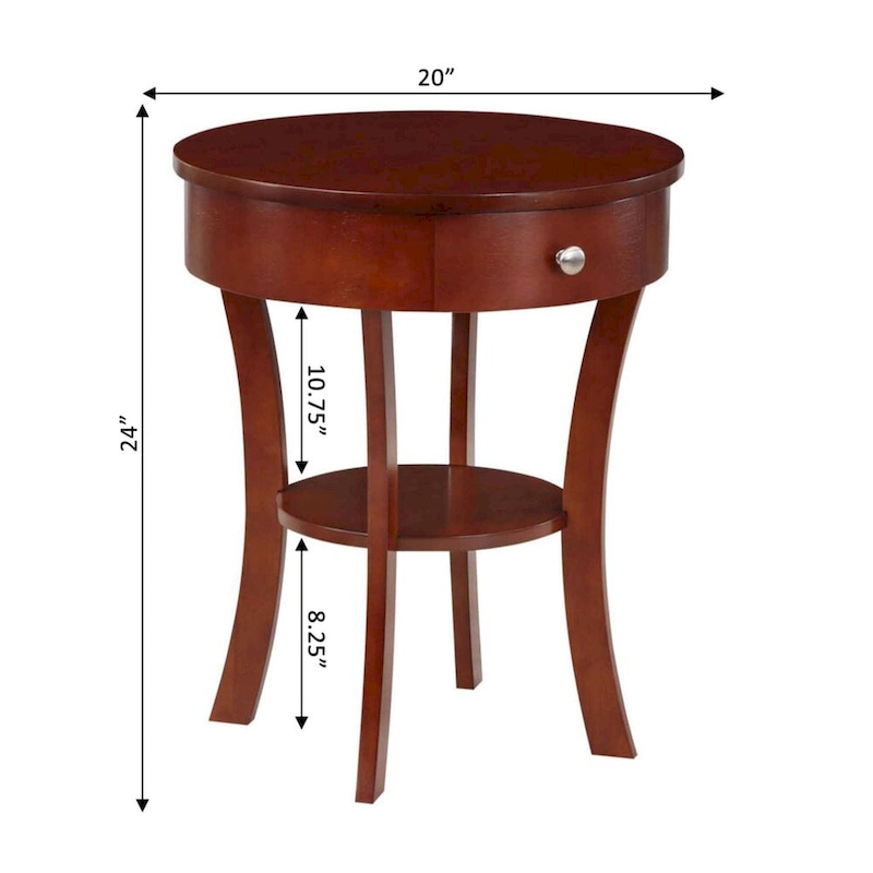 Convenience Concepts Classic Accents Schaffer 1 Drawer End Table with Shelf