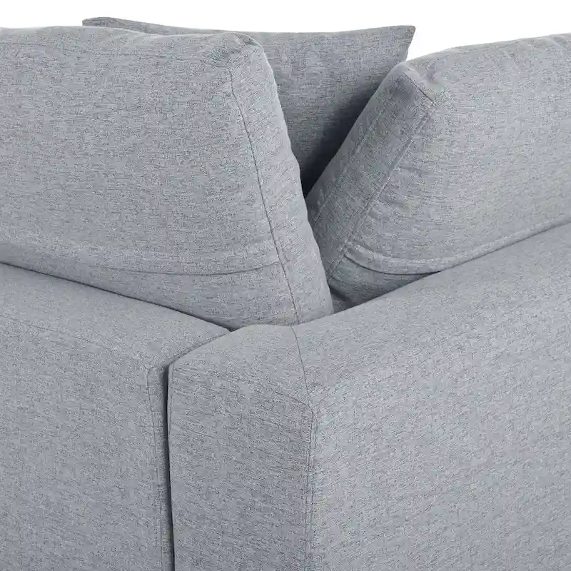 134.40 Modern U-Shaped 6 Seater Sectional Sofa with 2 Large Chaises, Removable Ottomans and Soft Cushions