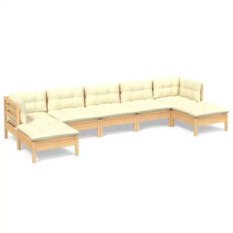 vidaXL Modular Patio Lounge Set with Cushions in Various Colors