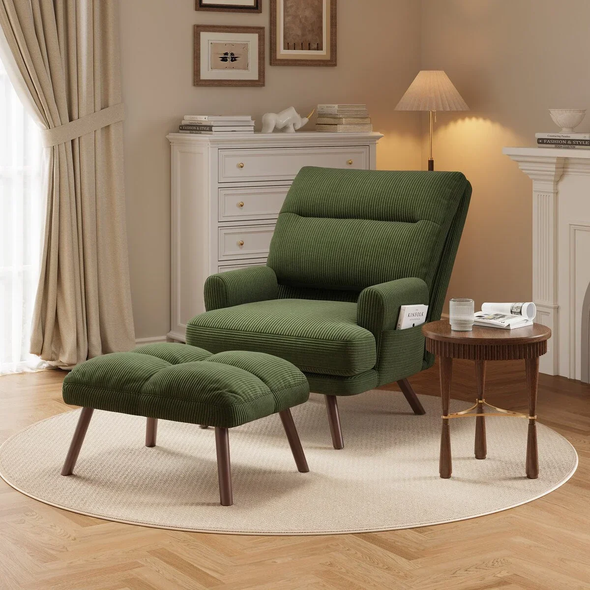 Ajustable Recliner Chair with Ottoman
