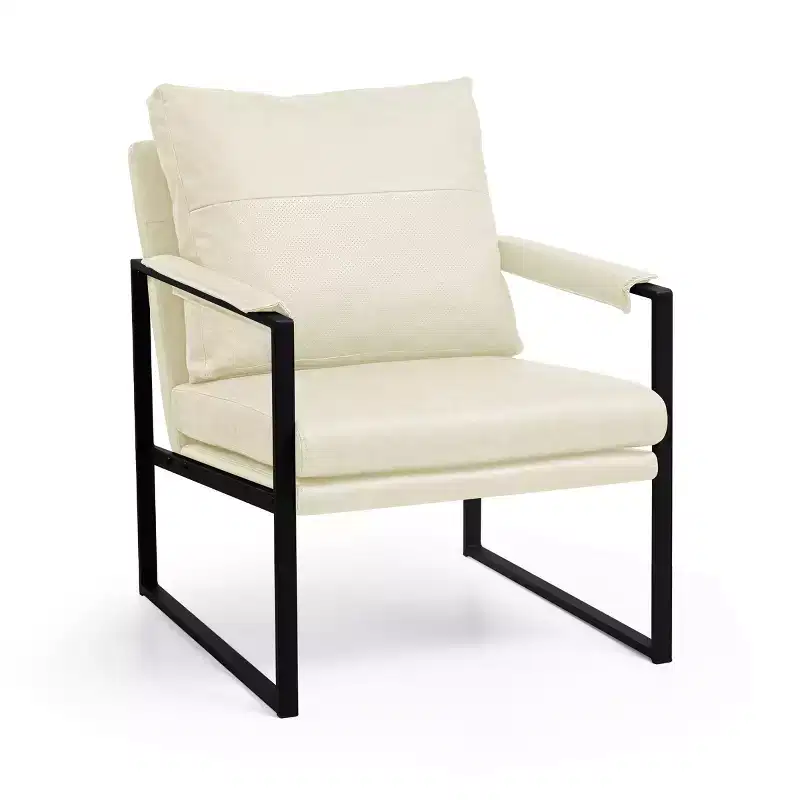 Subrtex Upholstered Modern Accent Chair with Metal Frame