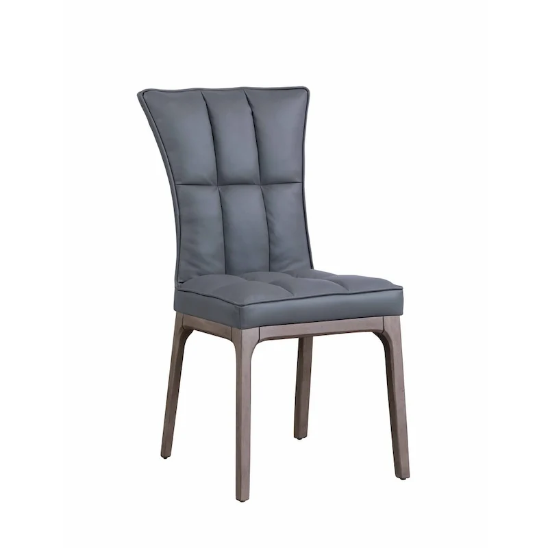 Somette 5-Piece Dining Set with Round Glass Table, Acrylic Base & 4 Tufted Side Chairs