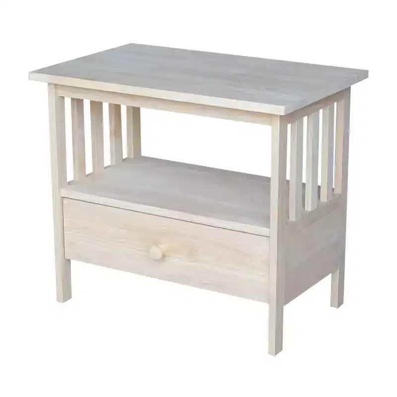 Thomas Mission TV Stand for TVs up to 40 Unfinished - International Concepts: Solid Wood Media Console