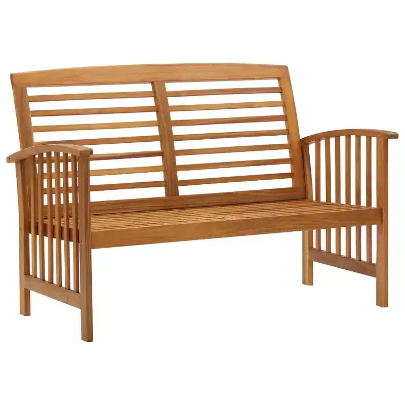 Garden Bench Natural Wood Solid Acacia Wood Medium Durable