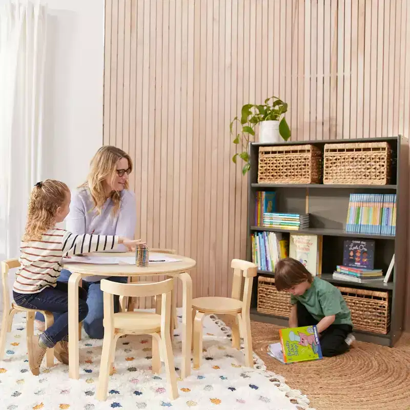 ECR4Kids Wooden Classic Bookcase with Adjustable Shelves, 48in, Classroom Bookshelf