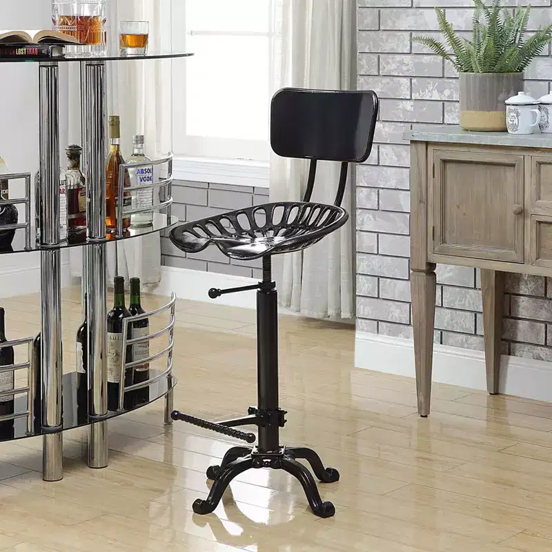 Carolina Living Austin Adjustable Tractor Seat Counter Height Barstool with Back