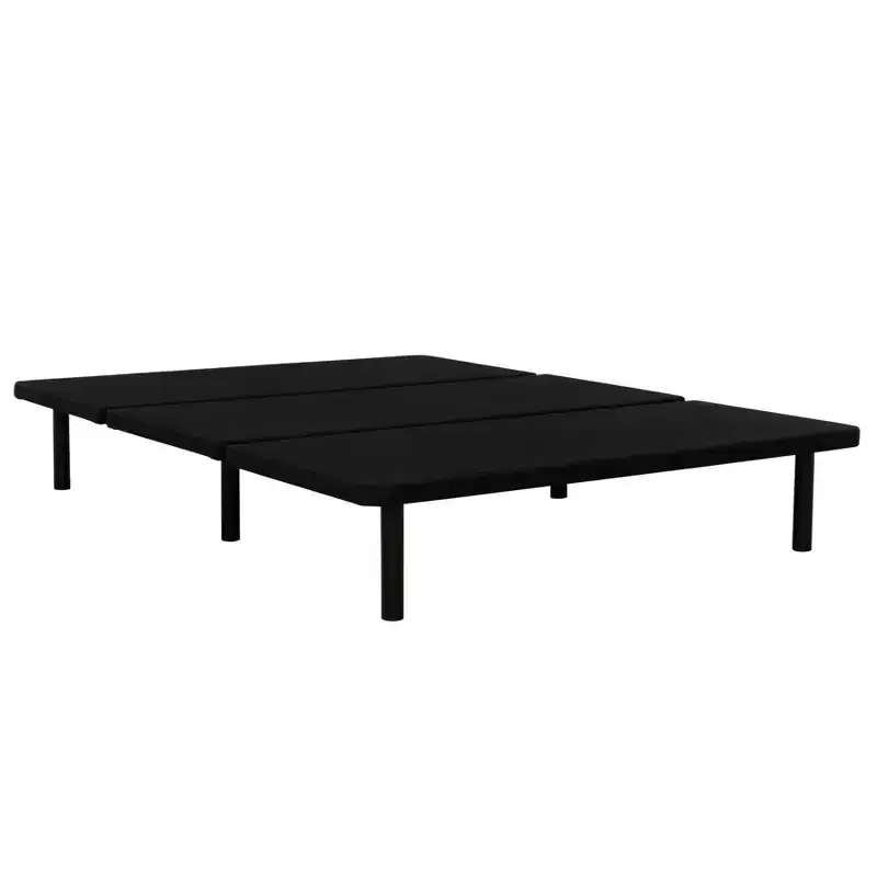 ZenBase Black Upholstered Platform Bed Frame