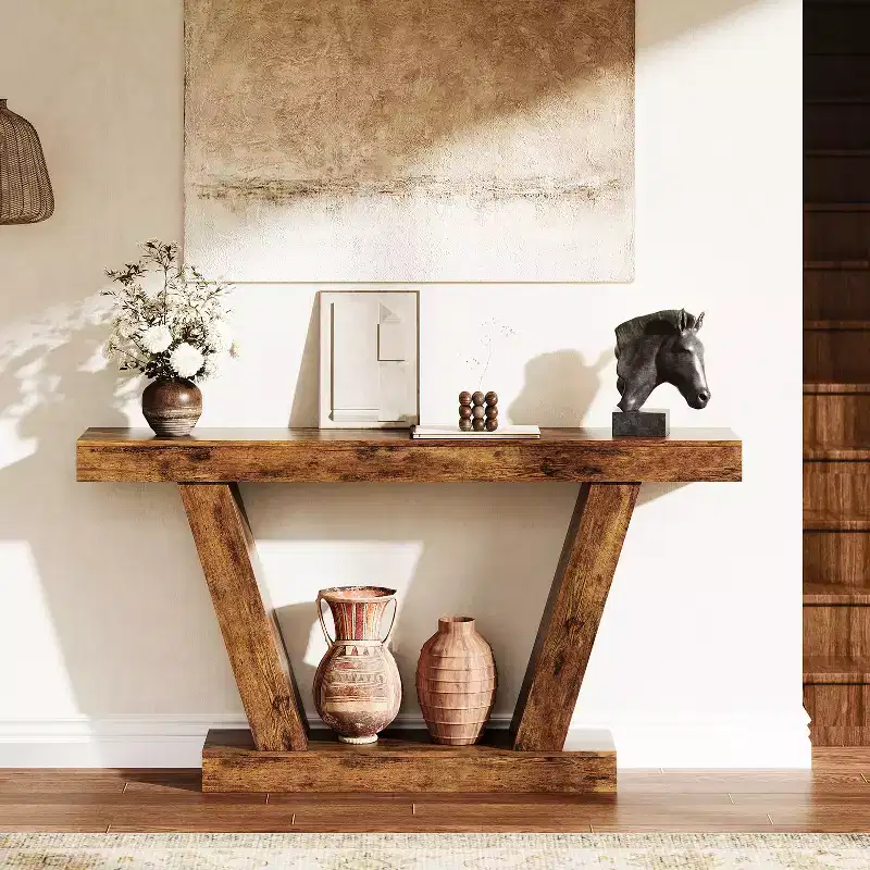 63-Inch Long Console Table. Narrow Entryway Accent Table for Hallway. Behind The Couch. Living Room & Entrance