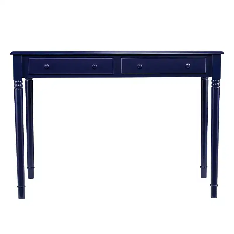 Janice Farmhouse 2-Drawer Writing Desk - Blue - SEI
