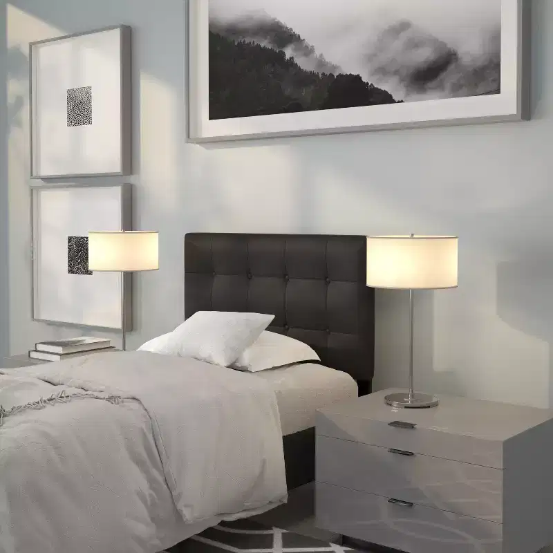 Emma and Oliver Button Tufted Upholstered Headboard