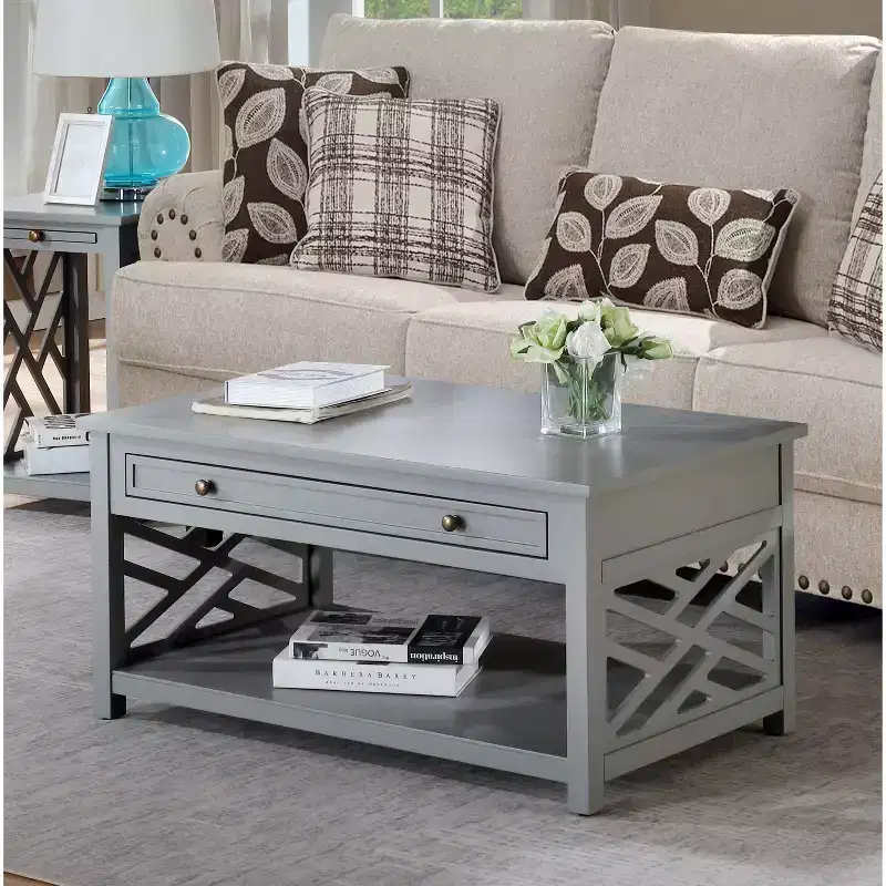 36 Middlebury Wood Coffee Table with Drawer - Alaterre Furniture