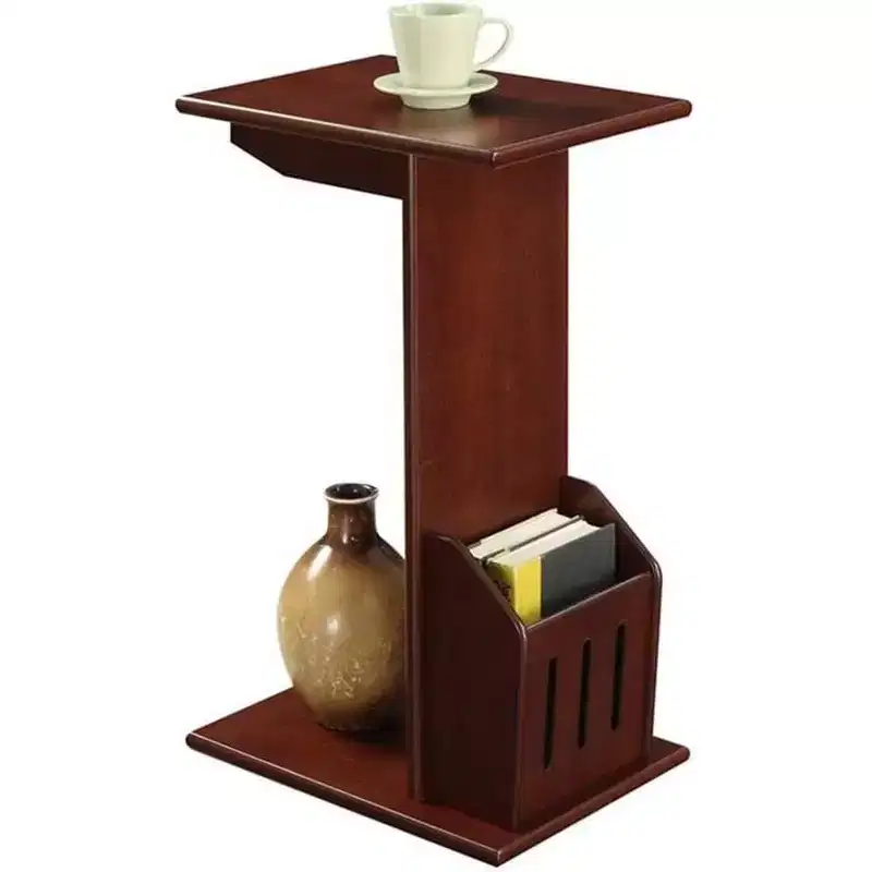 HomeStock Round Wood Table Top End Table 1 -piece