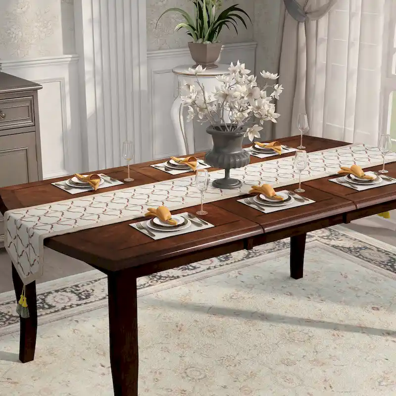 Zita Espresso 72-inch Wood Expandable Dining Table
