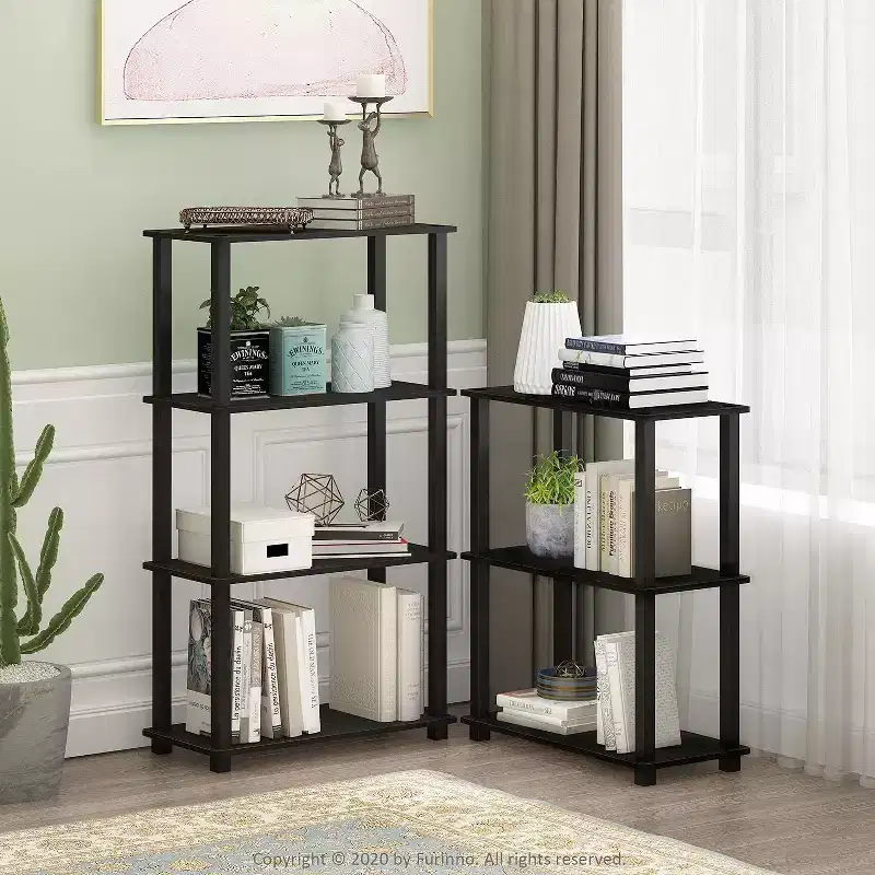 4-Tier Open Decorative Bookshelf Multipurpose Display Rack