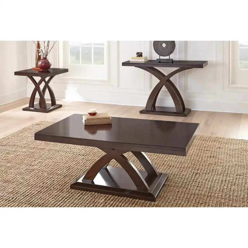 Modern Espresso Wood Occasional