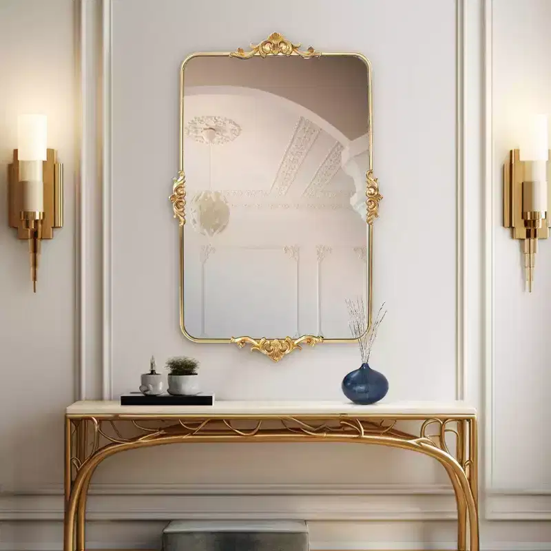 Howard Elliott 26x40 Wanstead Park Gold Gilded Rectangular Vanity Mirror