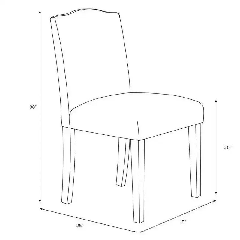 Skyline Furniture Ayala Nail Button Patterned Dining Chair Frolic Navy: Upholstered Linen-Cotton Blend, Camel Back Design, Tapered Wooden Legs