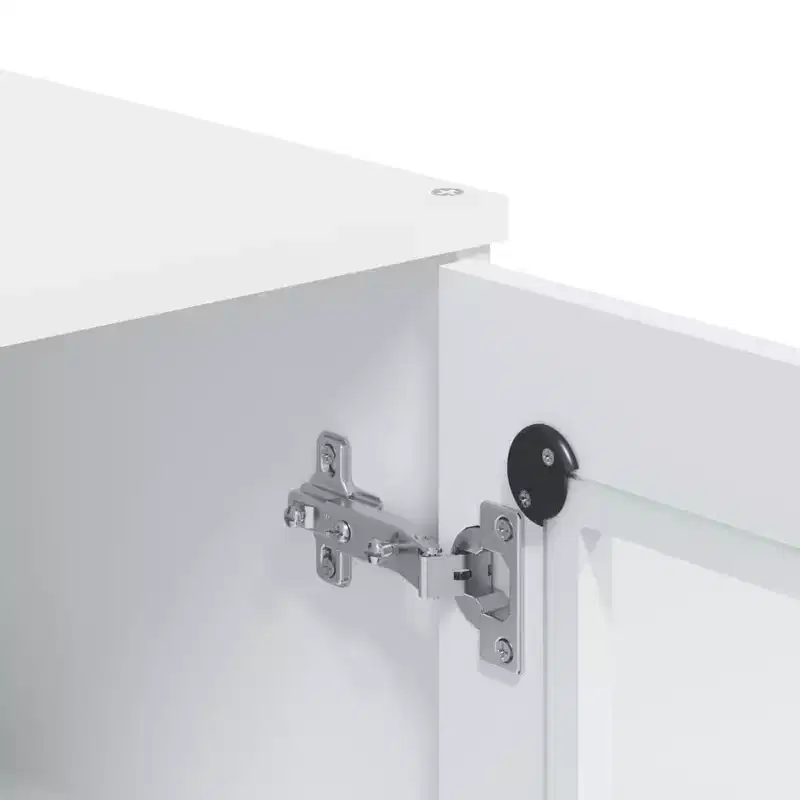 Industrial Highboard Top with 3 Shelves & Frosted Glass Doors – Anthracite