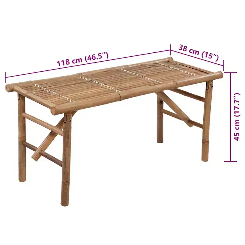 Garden Bench Natural bamboo Bamboo