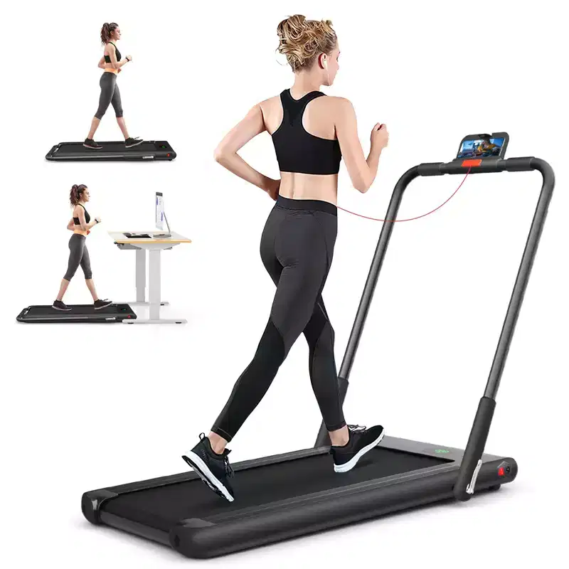 Costway 2.25HP 2 in 1 Foldable Under Desk Treadmill Remote Control