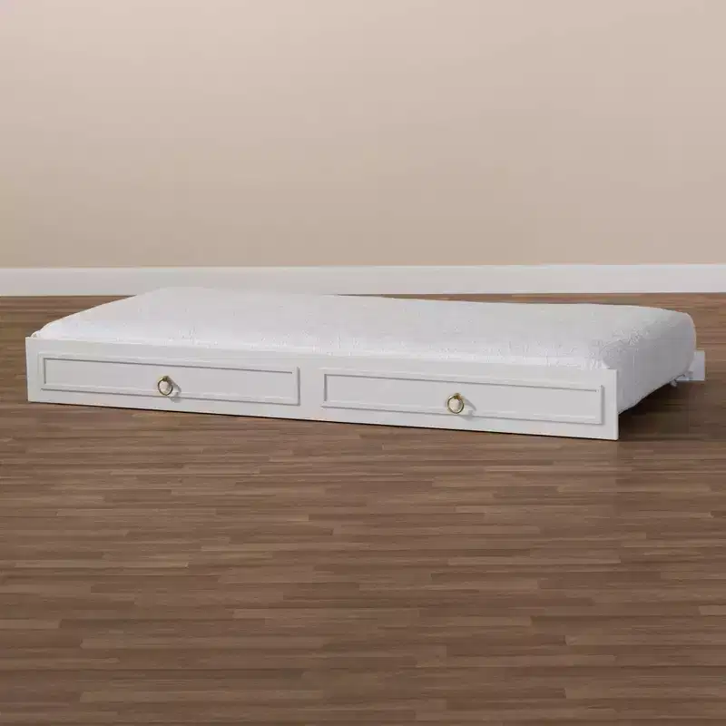 Twin Mariana White Finished Wood Trundle White -