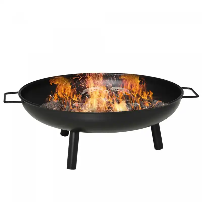 23 Round Outdoor Wood-burning Fire Pit With Support Legs