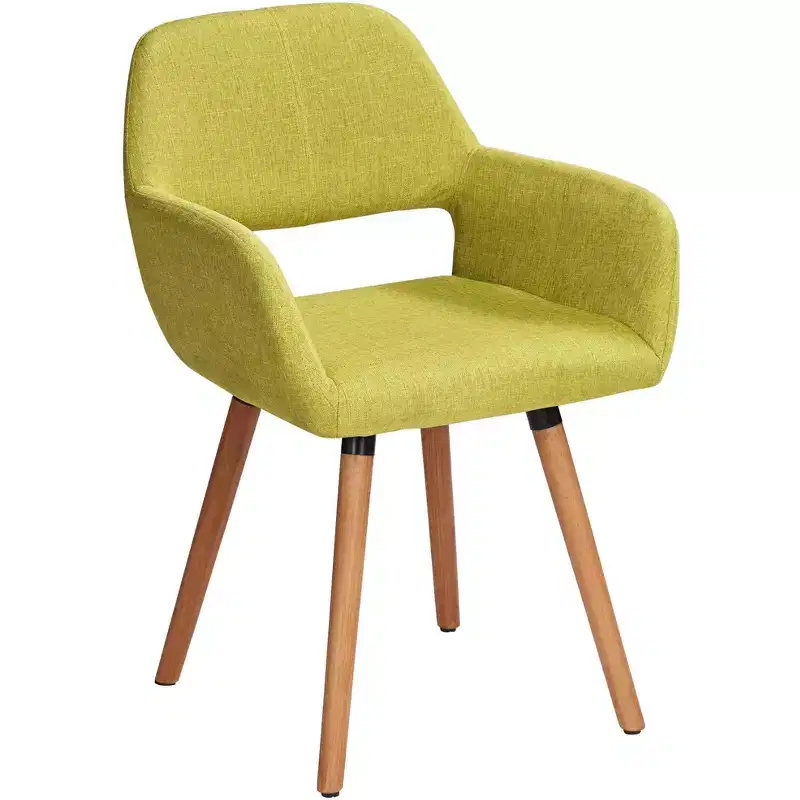 Nelson Green Fabric Mid-Century Modern Dining Chair